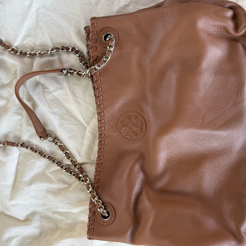 Tory Burch Tan Leather Shoulder Bag